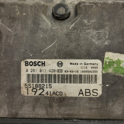 FIAT STILO ECU / 0281011420 / 55188215 / BOSCH