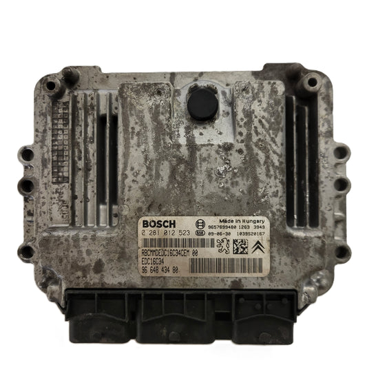 PEUGEOT CITROEN ECU / 0281012523 / EDC16C34 / 9664843480 / 9657699480 / BOSCH