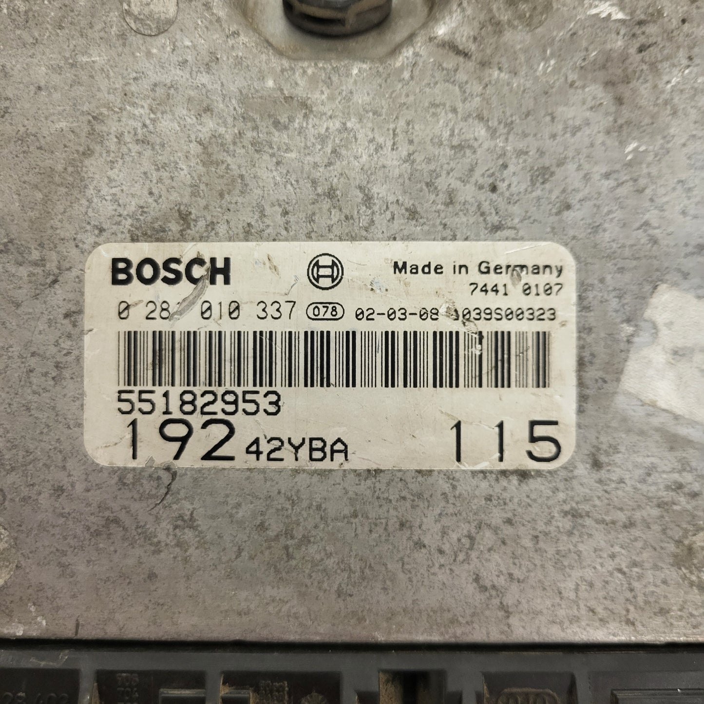 Fiat Stilo 1.9 JTD ECU / 0281010337 / 55182953 / 19242YBA / BOSCH
