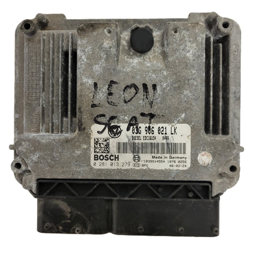 SEAT LEON ECU / 03G906021LK / 0281013279 / EDC16U34 / BOSCH