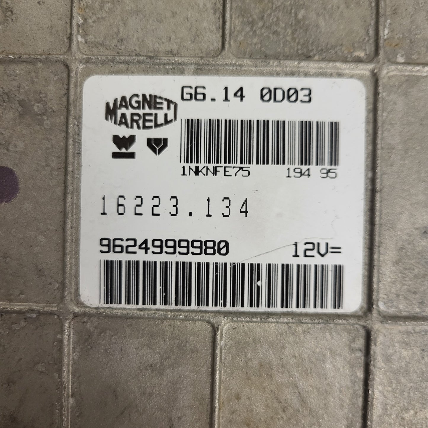 PEUGEOT 306 1.4 ECU / G6.14 0D03 / 9624999980 / 16223.134 / MAGNETI MARELLI