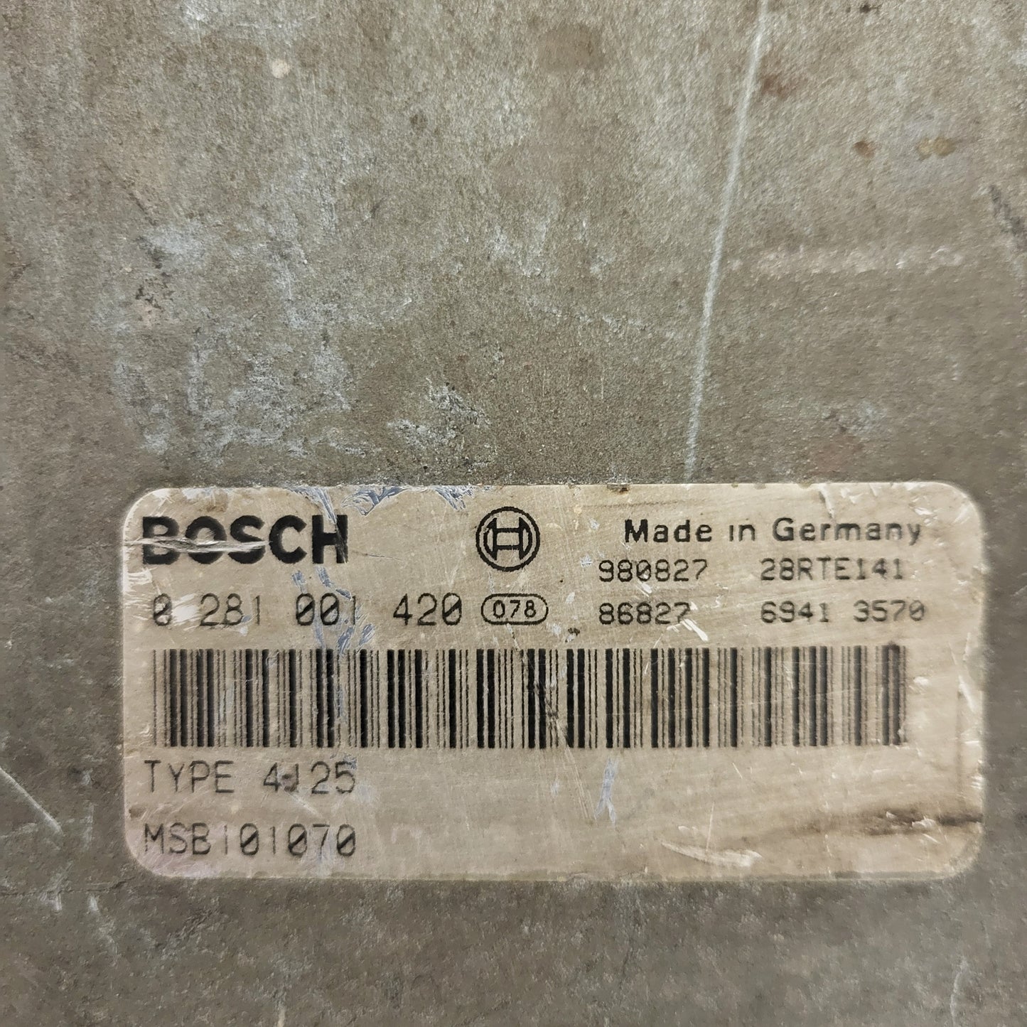 LAND ROVER FREELANDER ECU / 0281001420 / TYPE 4125 / MSB101070 / BOSCH