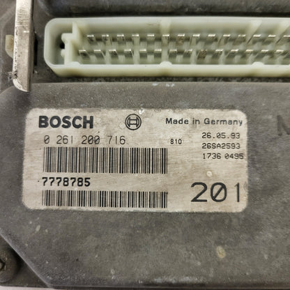 LANCIA Y10 ECU / 0261200716 / 7778785 / 00077787850 / BOSCH
