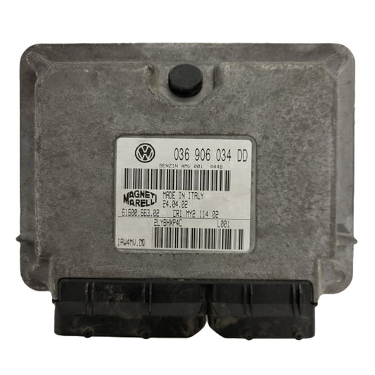VW POLO ECU / 036906034DD / IAW 4MV.DD / 61600.663.02 / MAGNETI MARELLI