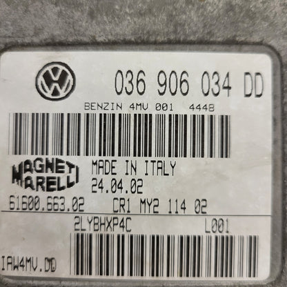 VW POLO ECU / 036906034DD / IAW 4MV.DD / 61600.663.02 / MAGNETI MARELLI