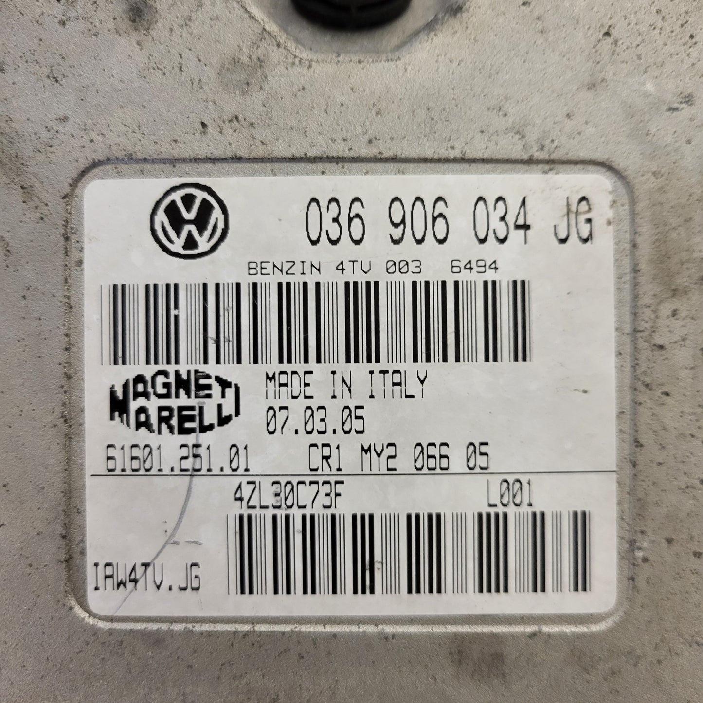 SEAT IBIZA ECU / 036906034JG / IAW 4TV.JG / 61601.251.01 / MAGNETI MARELLI
