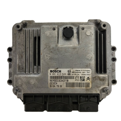 PEUGEOT CITROEN ECU / 0281012529 / 9663475880 / 9657699480 / EDC16C34 / BOSCH