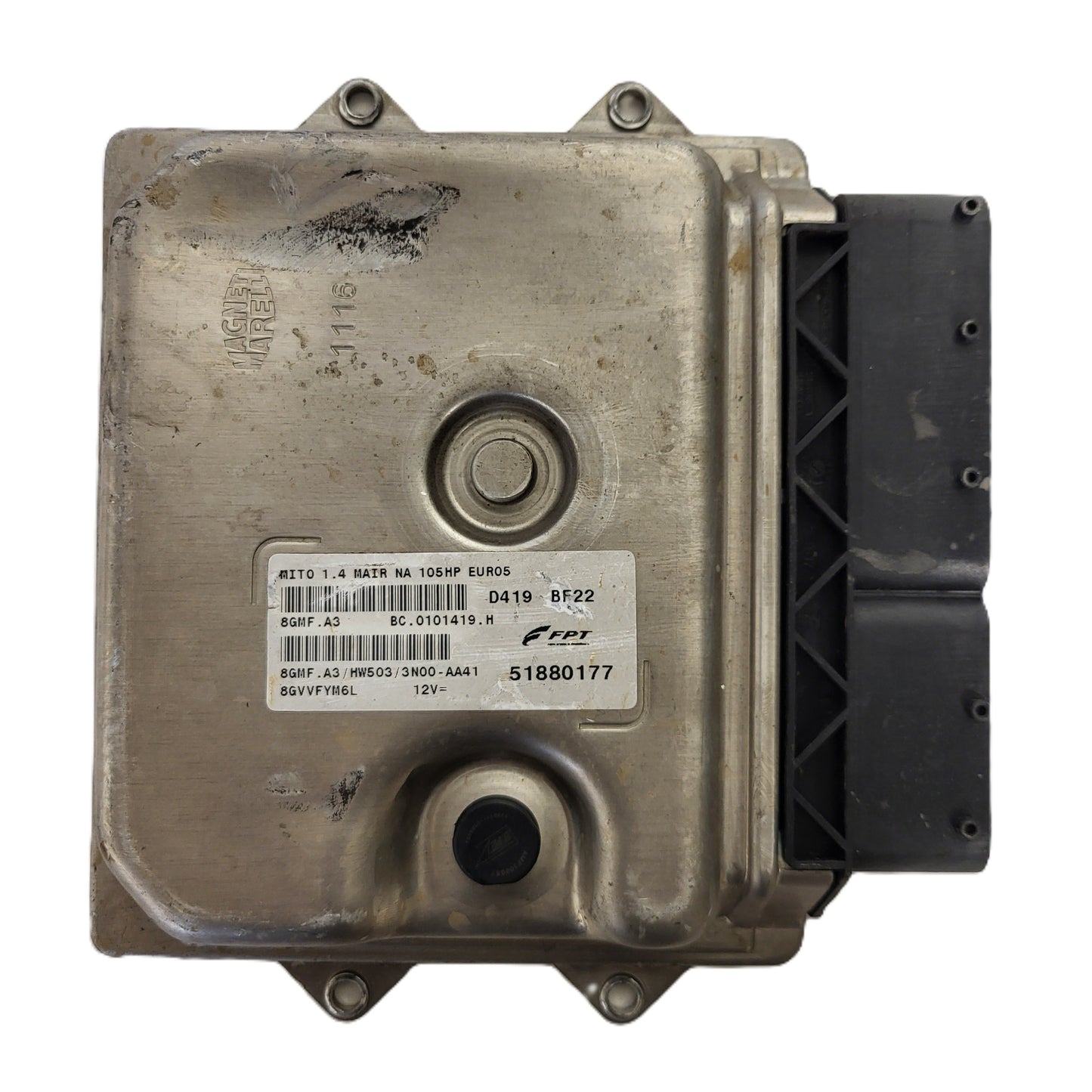 ALFA MITO ECU / 51880177 / 8GMF.A3 / HW503 / BF22 / FPT