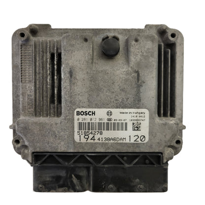Fiat Croma 1.9 JTD ECU / 0281012961 / 51854278 / BOSCH