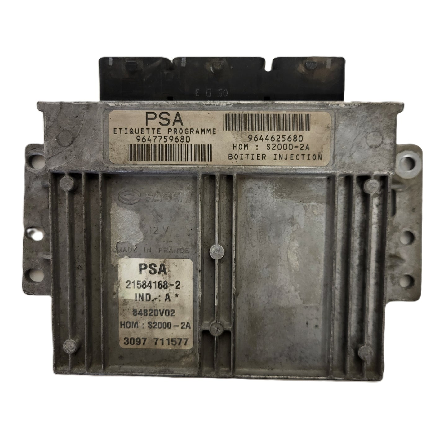PEUGEOT CITROEN ECU / 21584168-2 / 9647759680 / 9644625680 / S2000-2A / SAGEM