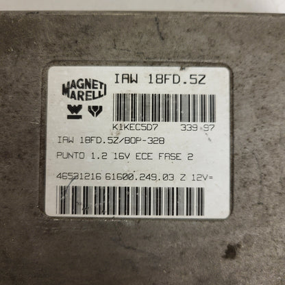 FIAT PUNTO 1.2 16V ECU / IAW 18FD.5Z / 46531216 / 61600.249.03 / MAGNETI MARELLI