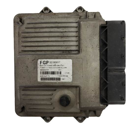 FIAT PUNTO ECU / MJD 6JF.P3 / 55195817 / HW1BM / 71600.053.00 / MAGNETI MARELLI