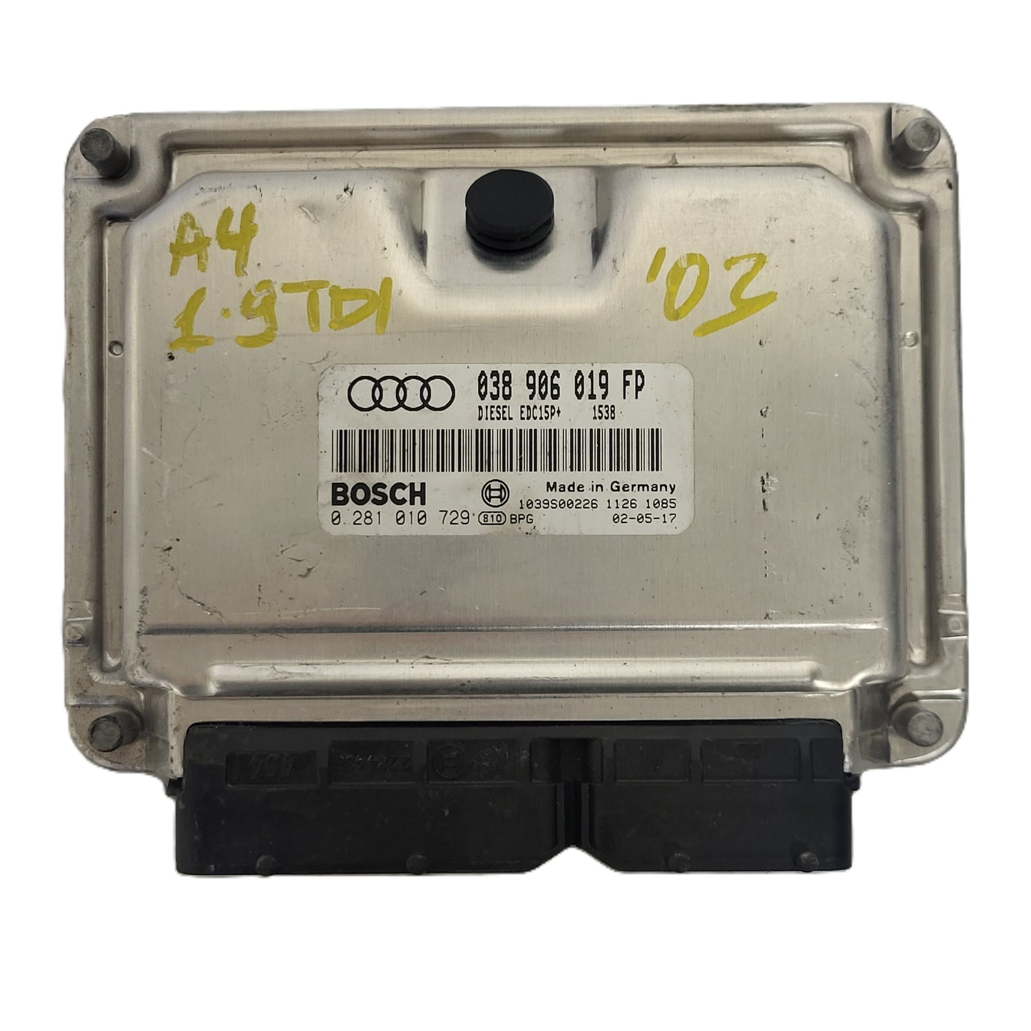 VW AUDI ECU / 038906019FP / 0281010729 / EDC15P+ / BOSCH