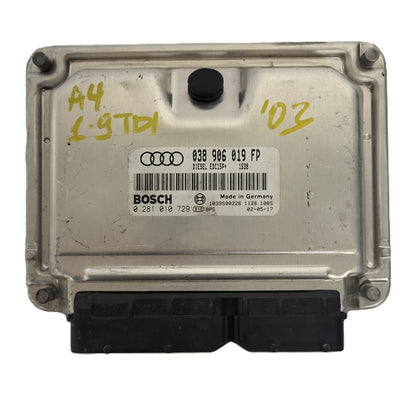VW AUDI ECU / 038906019FP / 0281010729 / EDC15P+ / BOSCH