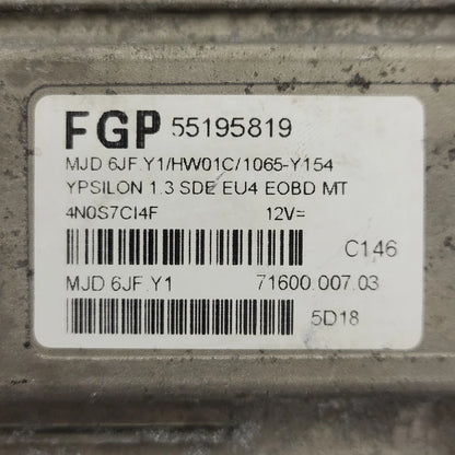 LANCIA Y 1.3 ECU / 55195819 / MJD 6JF.Y1 / HW01C / 71600.007.03 MAGNETI MARELLI - C84-07 - 2
