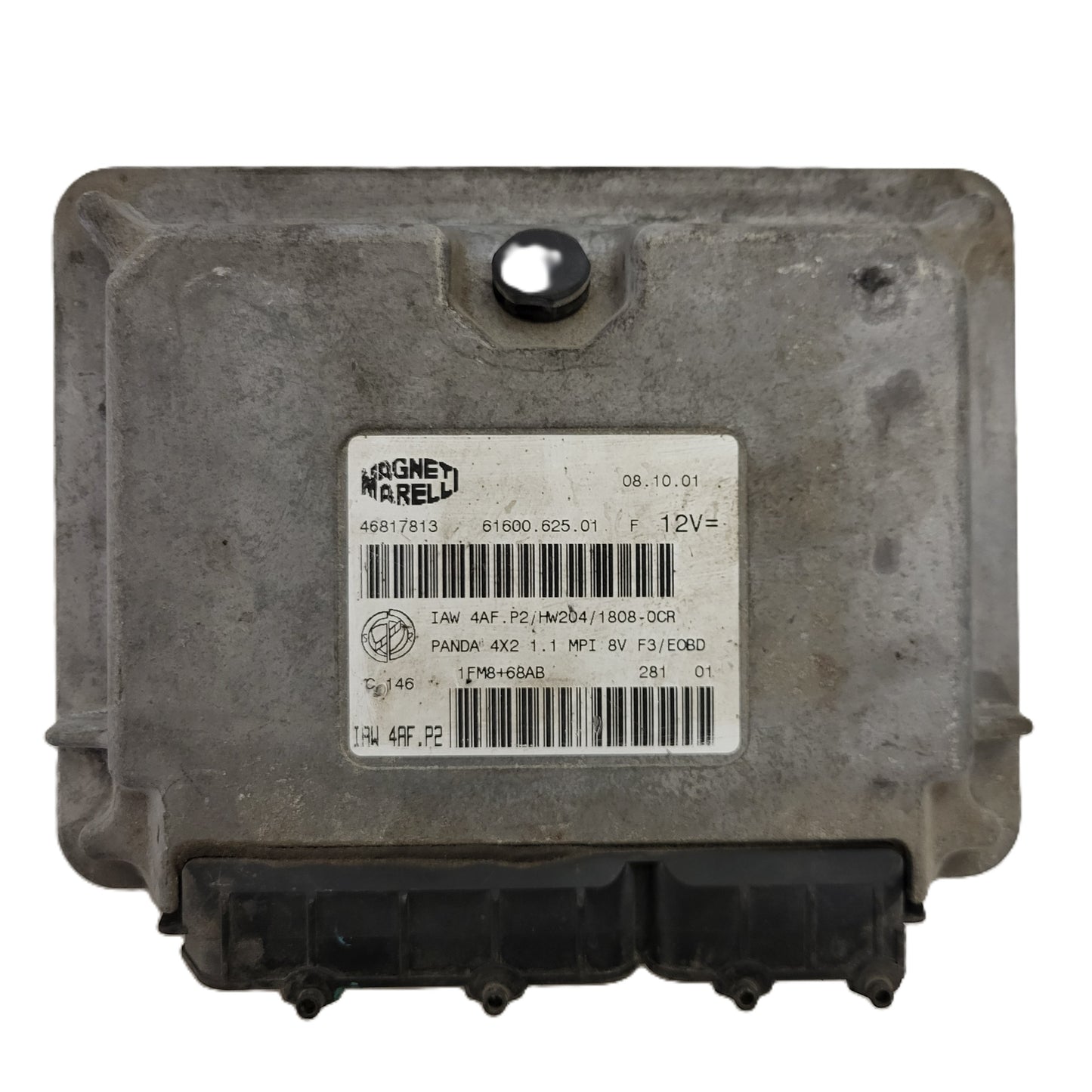 FIAT PANDA 1.1 ECU / 46817813 / IAW 4AF.P2 / 61600.625.01 / HW204 / MAGNETI MARELLI