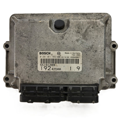 FIAT STILO 1.9 JTD ECU / 0281011553 / 55191209 / 19247DAA / BOSCH
