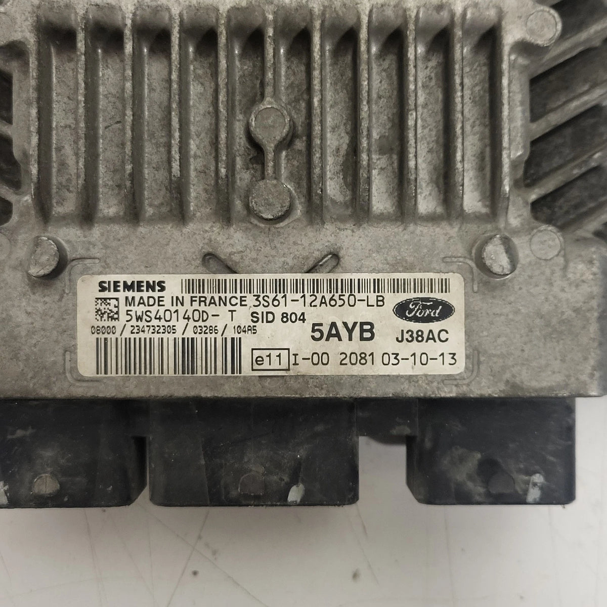 FORD FIESTA 1.4 ECU / 3S61-12A650-LB / 5WS40140D-T / SID804 / 5AYB J38AC - C84-17 - 2