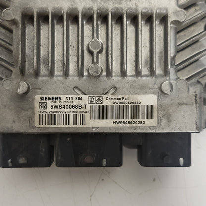 CITROEN C3 ECU / 5WS40068B-T / SW9650529880 / HW9648624280 / SID804 SIEMENS