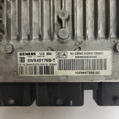 CITROEN C3 ECU / 5WS40176B-T / SID804 / SW 9655939480 / HW 9647568180 / SIEMENS