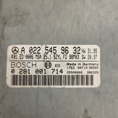 MERCEDES E W202 ECU / A0225459632 / 0281001714 / BOSCH
