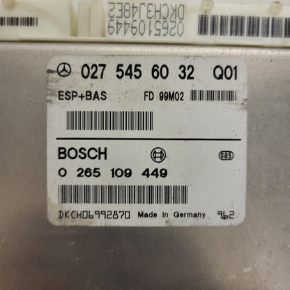 Mercedes a class ecu / 0265109449 / 0275456032 / BOSCH