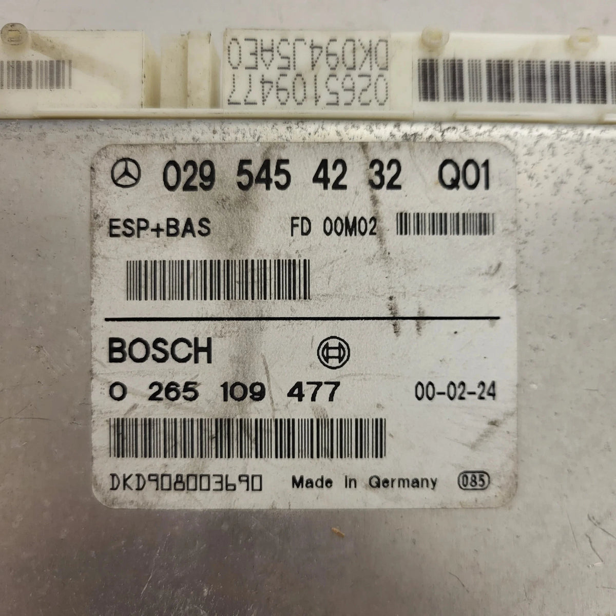 Mercedes A-Class W168 ESP ECU / 0295454232 / 0265109477 / BOSCH - C85-15 - 2
