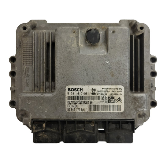 Peugeot Citroen ECU / 0281012981 / 9664617680 / 9653958980 / EDC16C34 / BOSCH