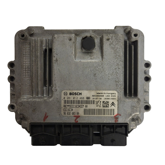 PEUGEOT CITROEN ECU / 0281012468 / 9663268380 / 9653958980 / EDC16C34 /BOSCH