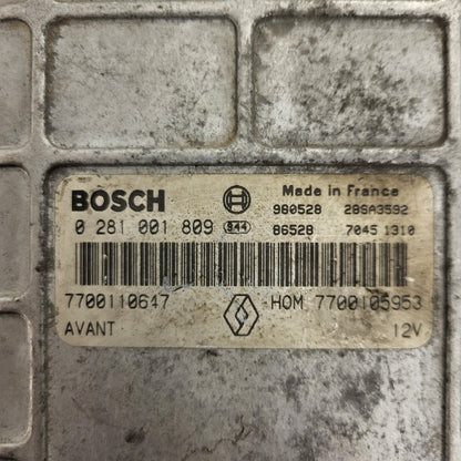 Renault ECU / 0281001809 / 7700110647 / 7700105953 / BOSCH