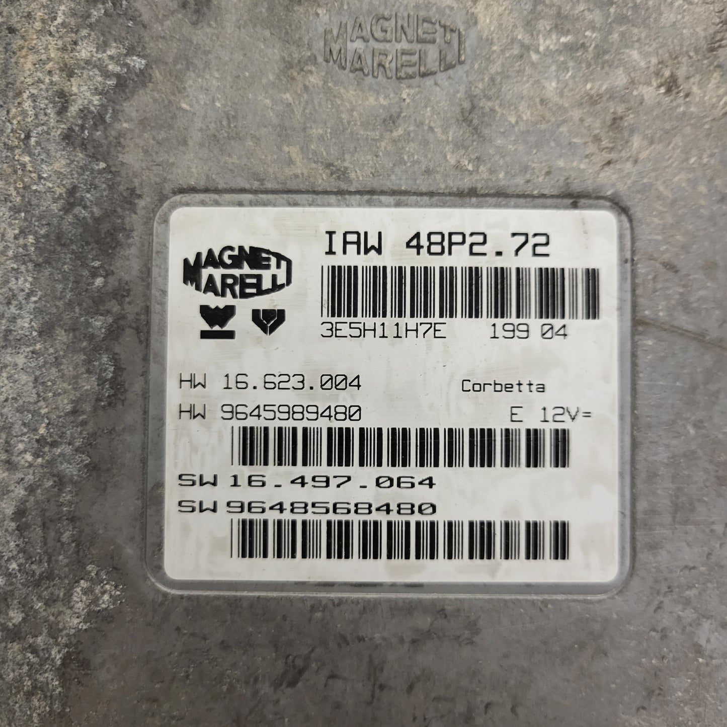 PEUGEOT CITROEN ECU / IAW 48P2.72 / SW 9648568480 / HW 9645989480 / MAGNETI MARELLI