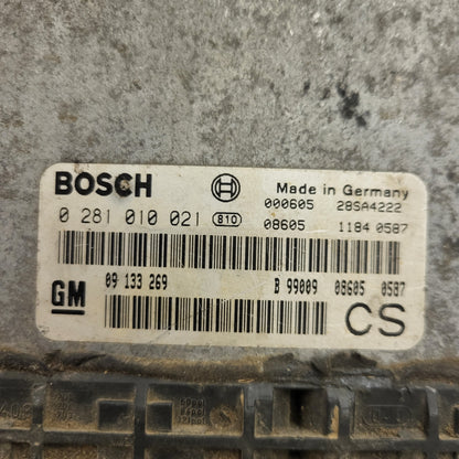 Opel Zafira ECU / 0281010021 / 09133269 / CS / BOSCH