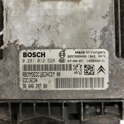 PEUGEOT CITROEN ECU / 0281012528 / 9664620780 / EDC16C34 / 9657699480 / BOSCH