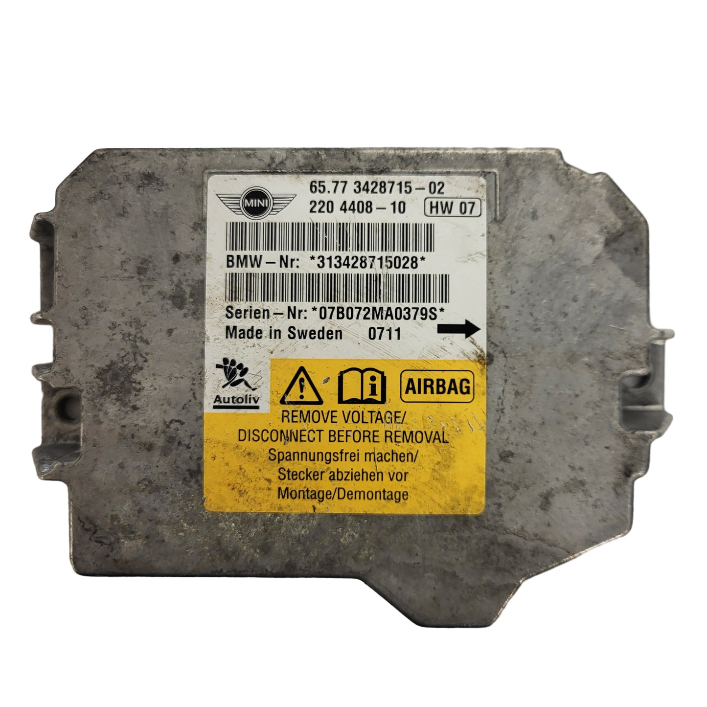 MINI R56  MODULE ECU / 2204408-10 / 3428715-02 / 313428715028 / Autoliv