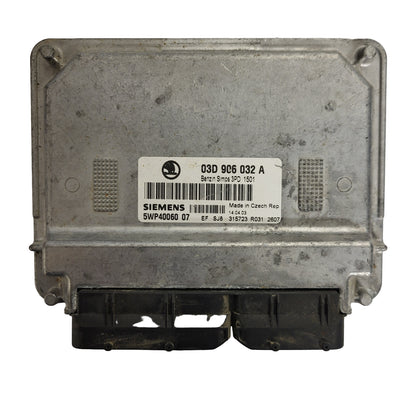 SKODA FABIA ECU / 03D906032A / 5WP40060 07 / SIMOS 3PD / SIMENES