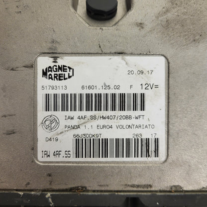 FIAT PANDA 1.1 ECU / 51793113 / IAW 4AF.SS / HW407 / 61601.125.02 / MAGNETI MARELLI