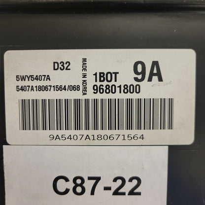 CHEVROLET MATIZ  ECU / 96801800 / 5WY5407A / 1BOT / 9A / D32