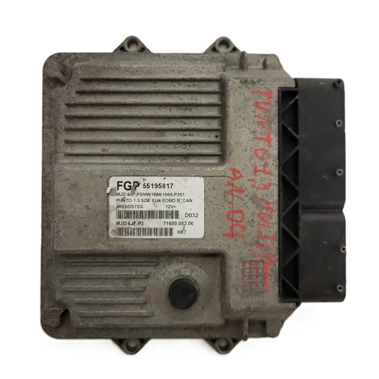 FIAT PUNTO ECU / MJD 6JF.P3 / 55195817 / HW1BM / 71600.053.00 / MAGNETI MARELLI