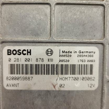 RENAULT KANGOO ECU / 0281001878 / 8200059887 / HOM7700109062 / BOSCH
