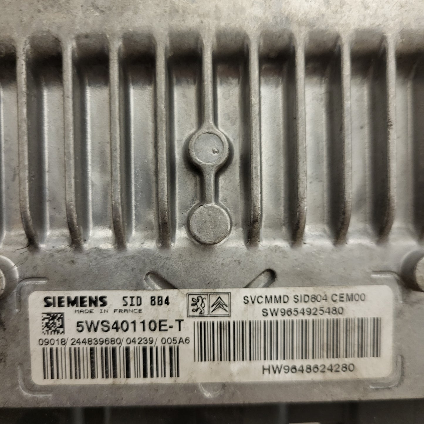 CITROEN C3 ECU / 5WS40110E-T / 9654925480 / 9648624280 / SID804 / SIEMENS