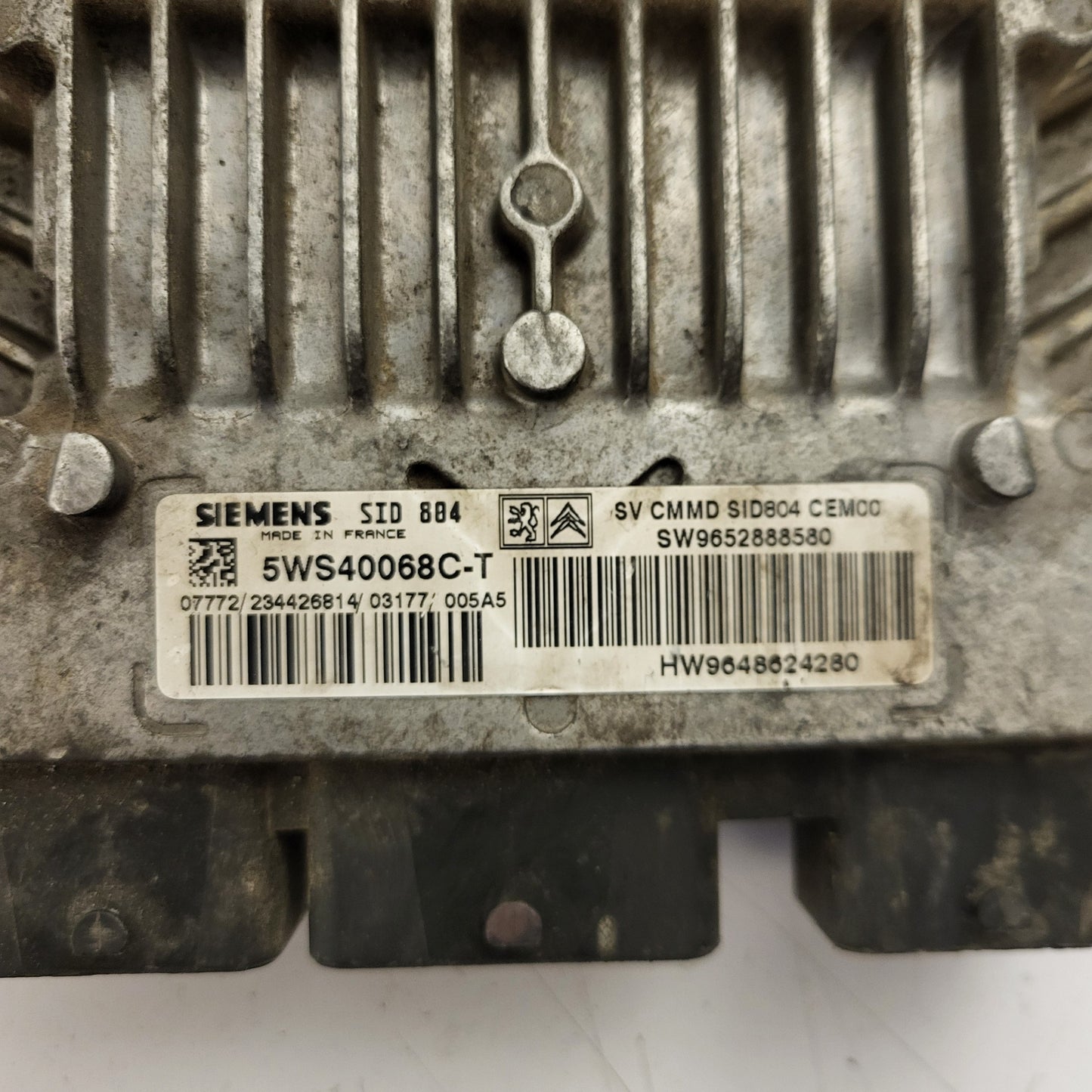PEUGEOT CITROEN ECU / 5WS40068C-T / 9652888580 / 9648624280 / SID804 / SIEMENS