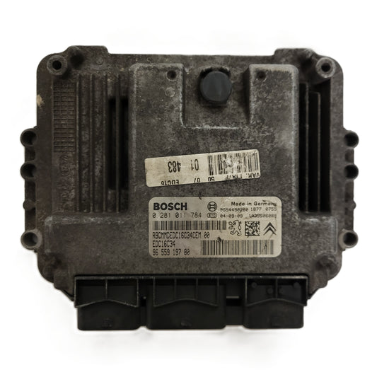 PEUGEOT CITROEN ECU / 0281011784 / 9655919780 / 9654490280 / EDC16C34 / BOSCH