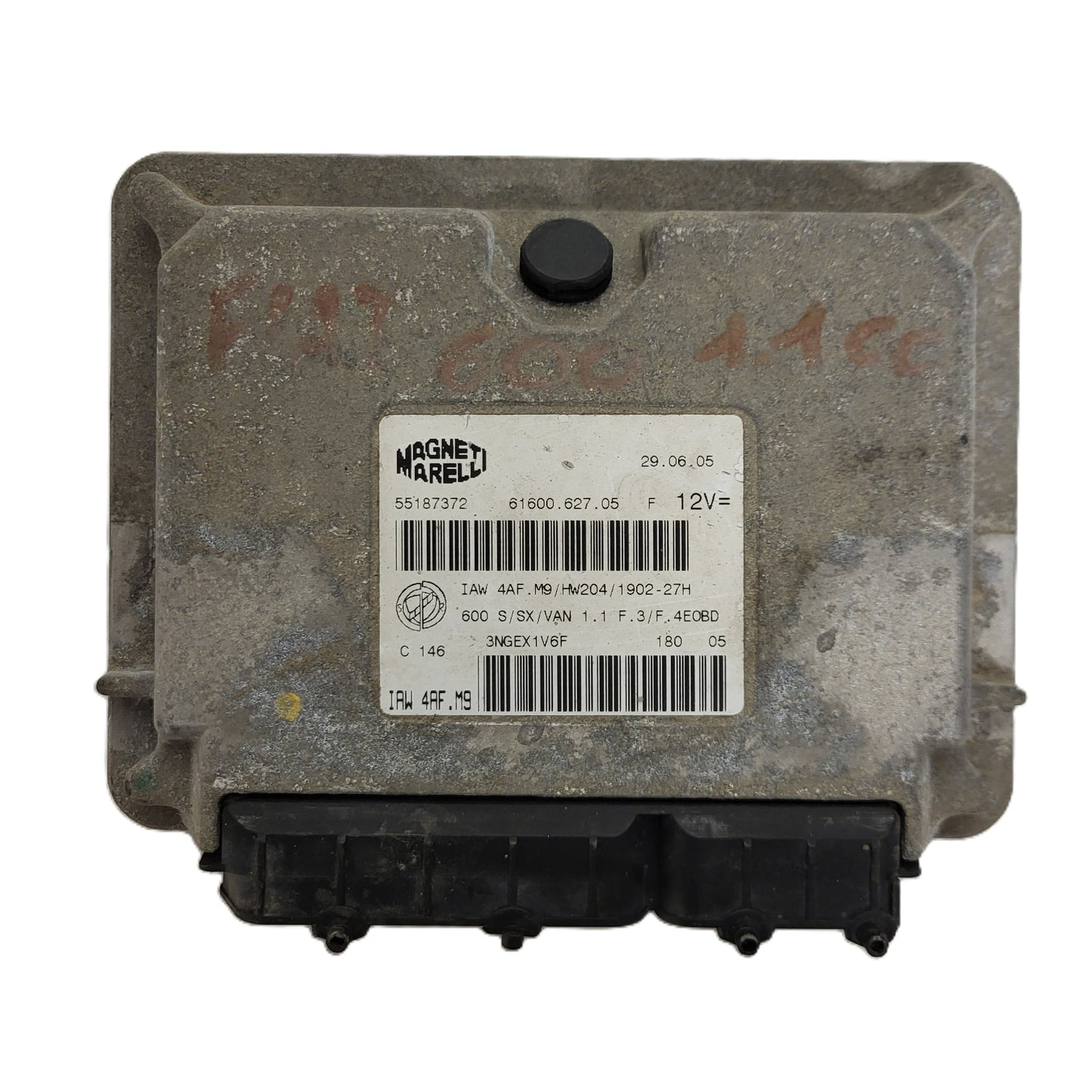 Fiat Seicento 600 ECU / 55187372 / IAW4AF.M9 / 61600.627.05 / MAGNETI MARELLI