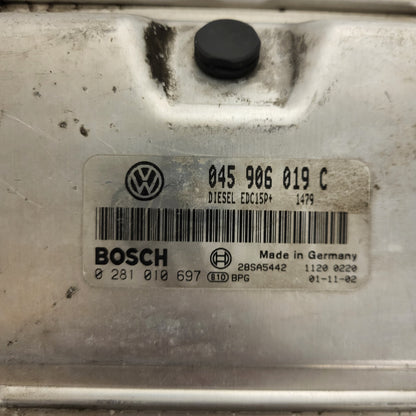 VW VAG POLO GOLF ECU / 045906019C / 0281010697 / EDC15P+ / BOSCH