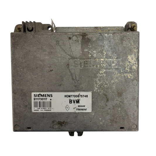 RENAULT CLIO ECU / S111730117 / S111730117B / HOM7700875746 / 7700102197 / SIEMENS