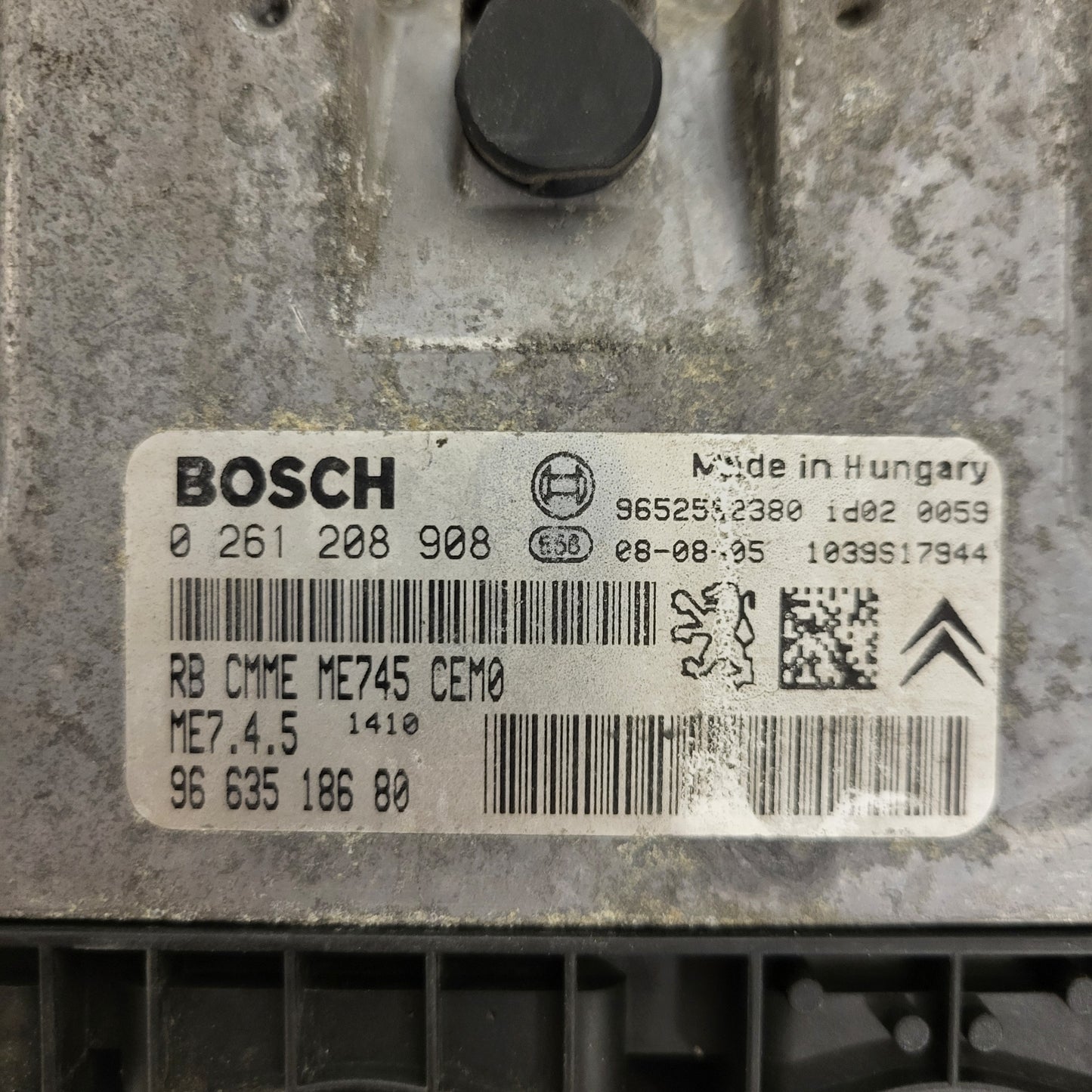 CITROEN PEUGEOT ECU / 0261208908 / ME7.4.5 / 9663518680 / 9652552380 / ME745 / BOSCH