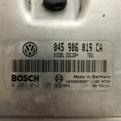 VW POLO ECU / 045906019CA / 0281012195 / EDC15P+ / BOSCH
