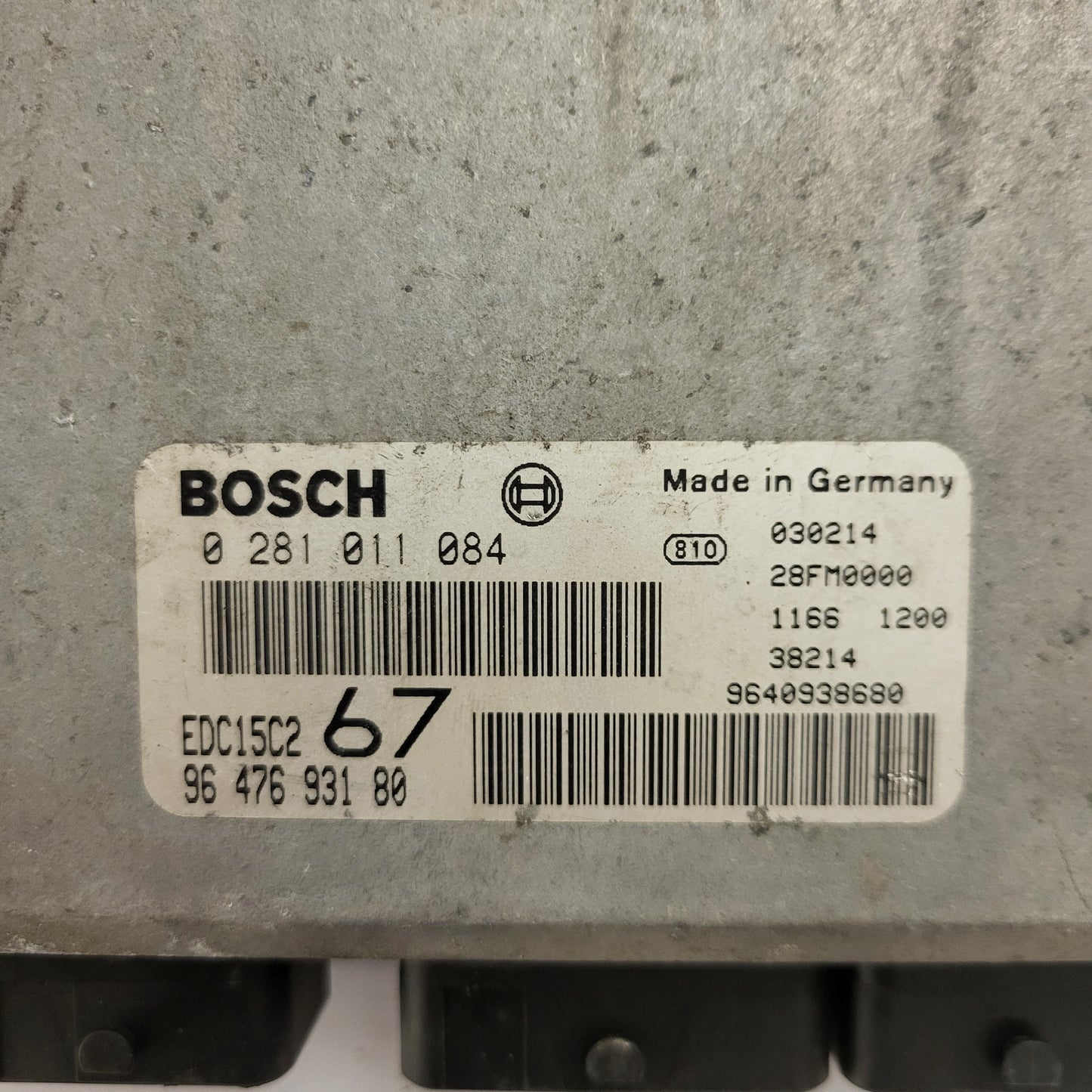 CITROEN XSARA ECU / 0281011084 / 9647693180 / EDC15C2 / BOSCH