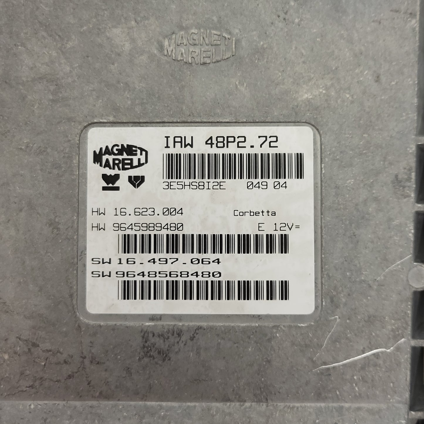 PEUGEOT CITROEN ECU / IAW 48P2.72 / SW 9648568480 / HW 9645989480
