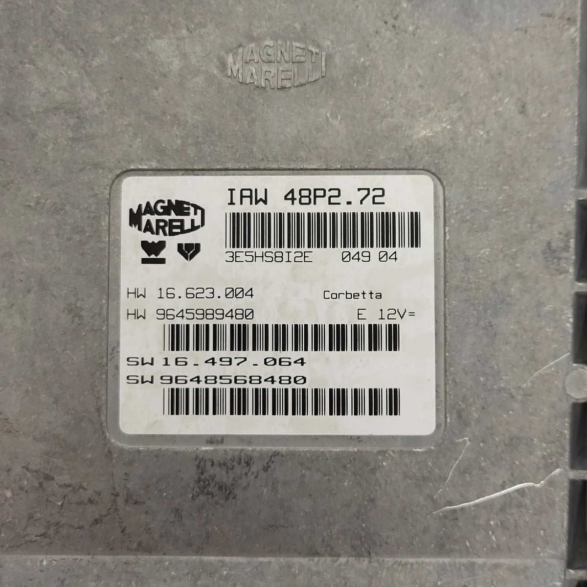 PEUGEOT CITROEN ECU / IAW 48P2.72 / SW 9648568480 / HW 9645989480 - C89-22 - 2
